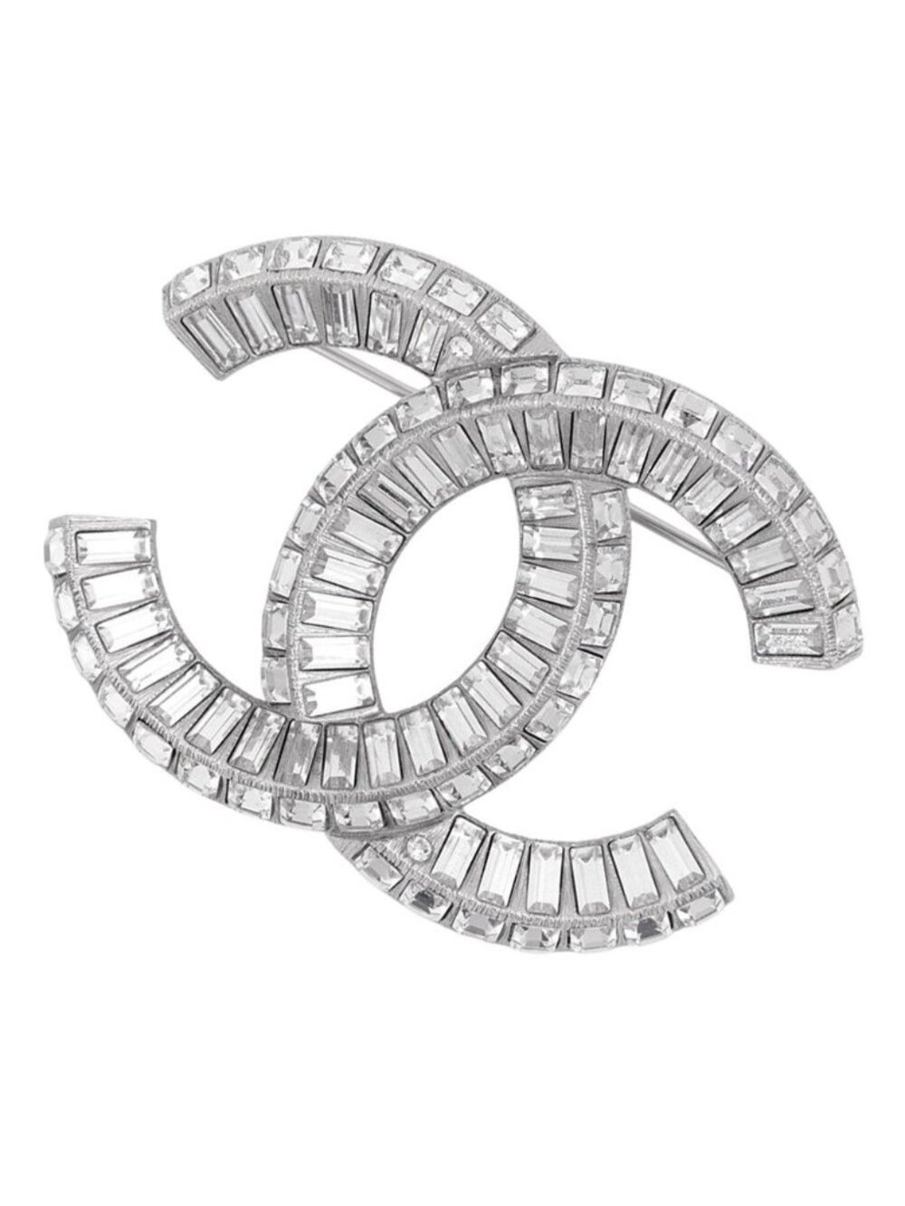 Chanel Brooch CC Logo Rhinestone